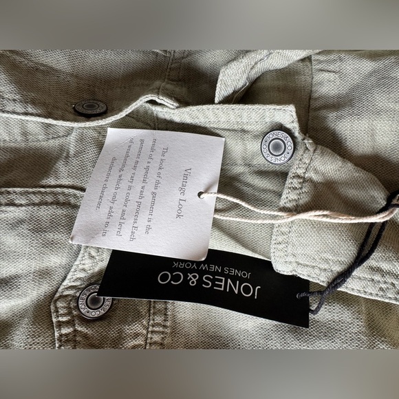 🎉LAST PIECE🎉JNY JONES‎ NEW YORK Linen And Lyocell Blend Jean Jacket - Picture 5 of 7